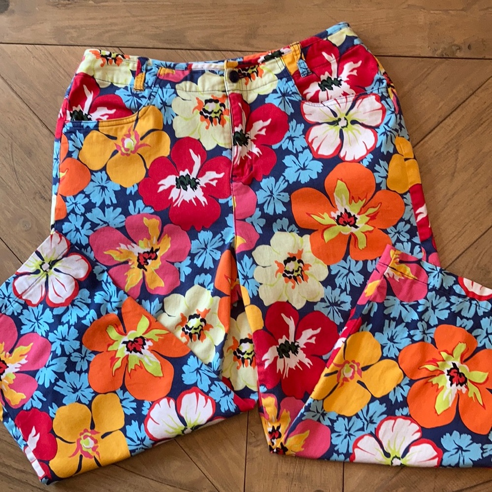 Talbots classic floral trousers, 8
